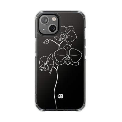 Black Impact MagSafe Phone Case for iPhone - Noir Alabaster Orchid