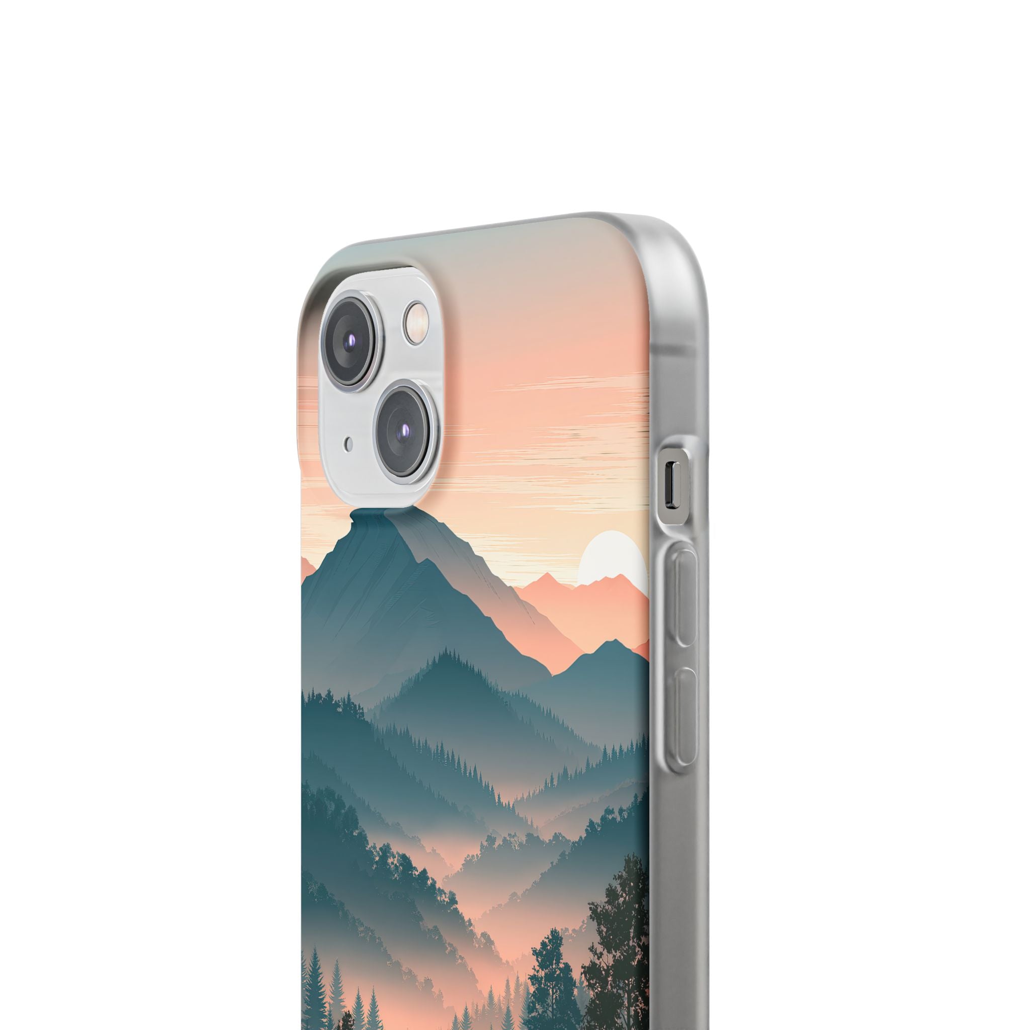 Teal Lite Phone Case for iPhone - Alpine Teal Horizon