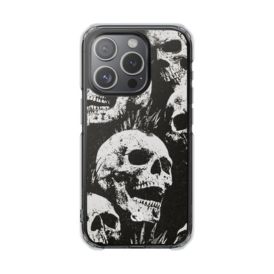 Punk Skull Riot · Clear Impact Magnetic Phone Case for iPhone · Black