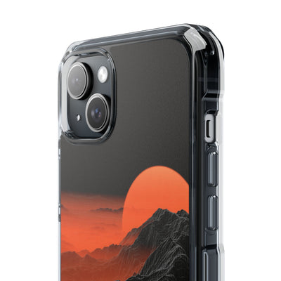 Solar Ridge Mesh · Clear Impact Magnetic Phone Case for iPhone · Black