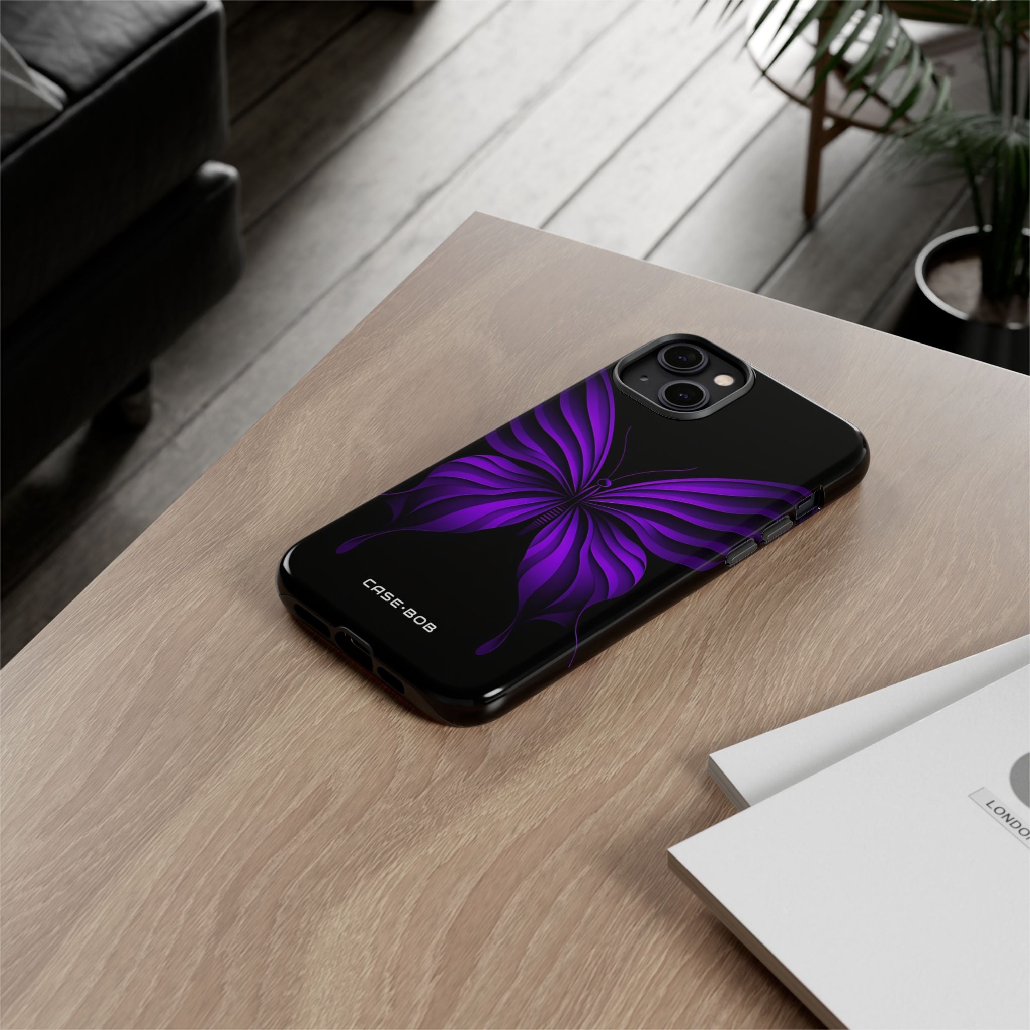 Violet Monarch iPhone 14 Plus Case - Tough