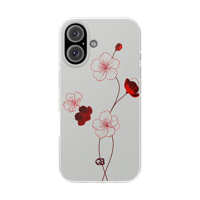 Red Lite Phone Case for iPhone - Kyoto Ember Bloom