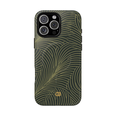Green Tough 2.0 Magsafe Phone Case for iPhone - Dark Olive Plume