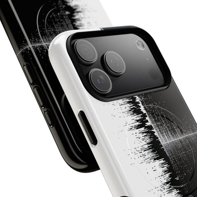 Black Tough 2.0 Magsafe Phone Case for iPhone - Static Signal Split