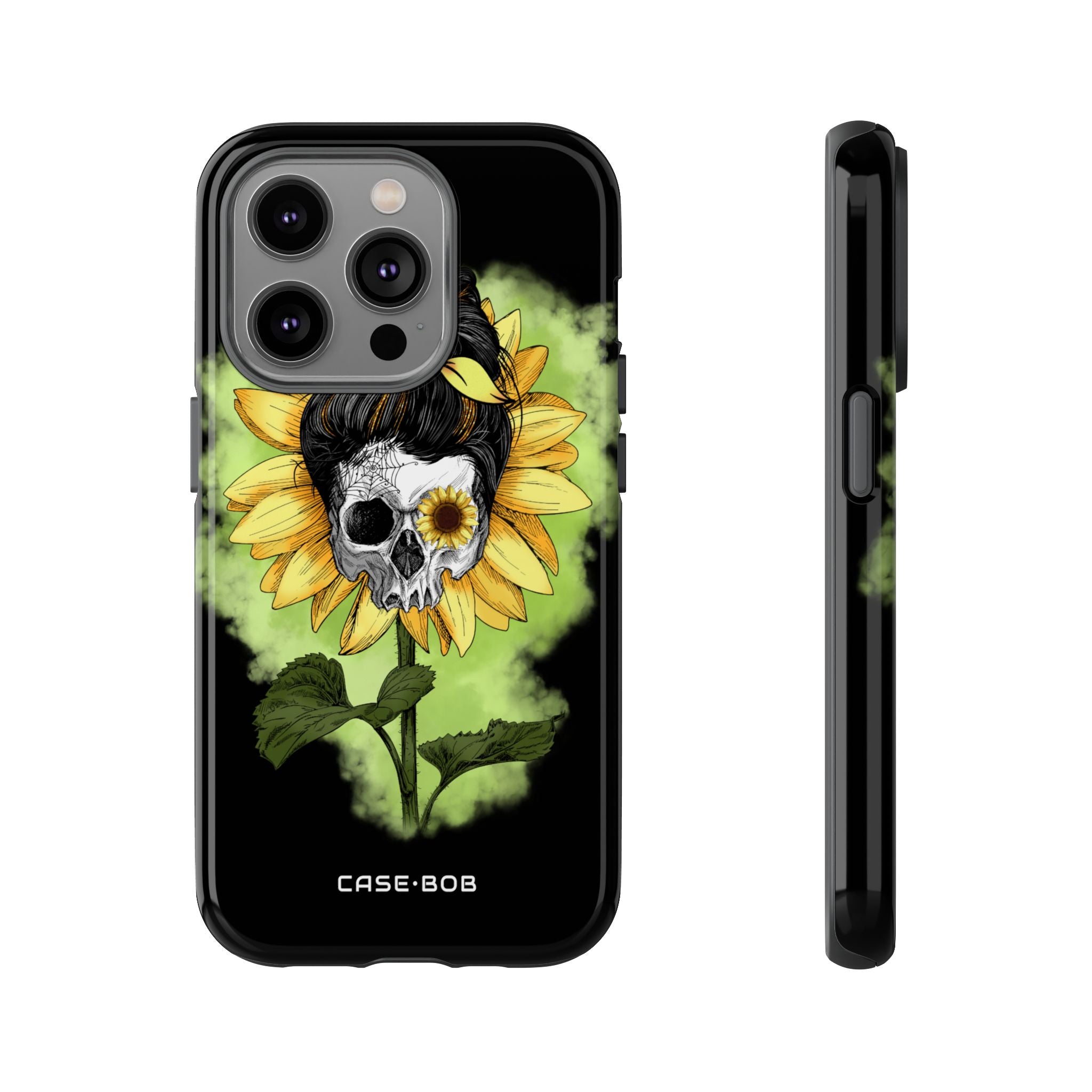 Sonnenblumen-Schädel iPhone 14 Pro Case - Tough