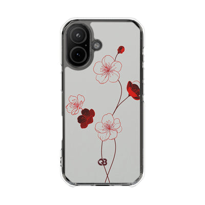 Red Impact MagSafe Phone Case for iPhone - Kyoto Ember Bloom