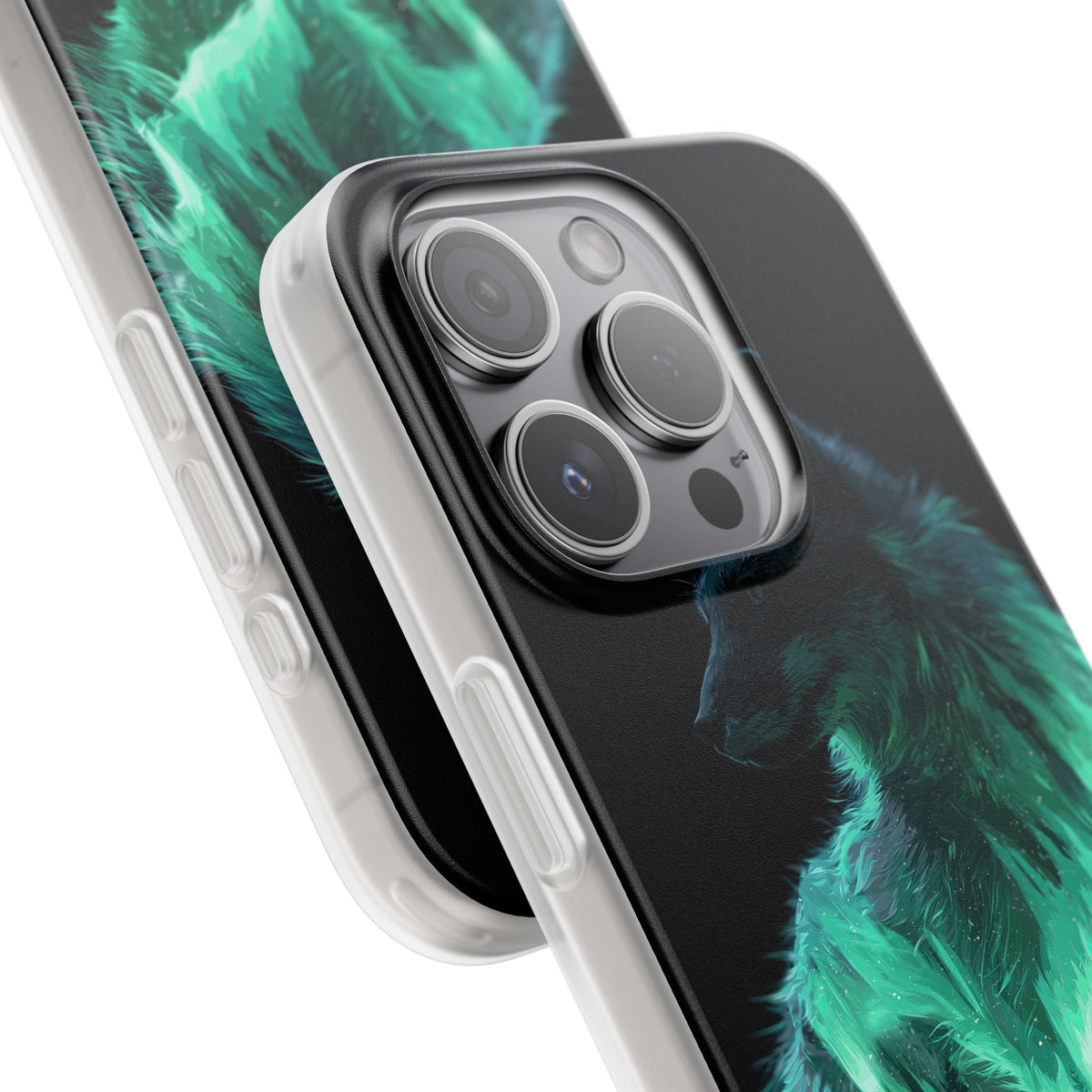 Nordic Aurora Fox · Lite Phone Case for iPhone ·  Teal