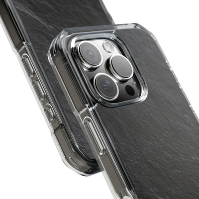 Black Impact MagSafe Phone Case for iPhone - Raw Obsidian Slate