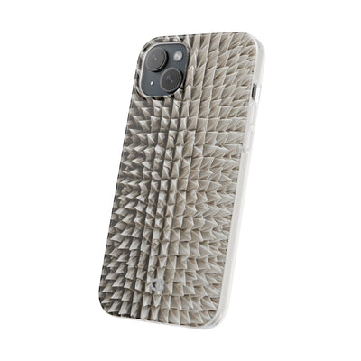Beige Lite Phone Case for iPhone - Bone Spiked Grid