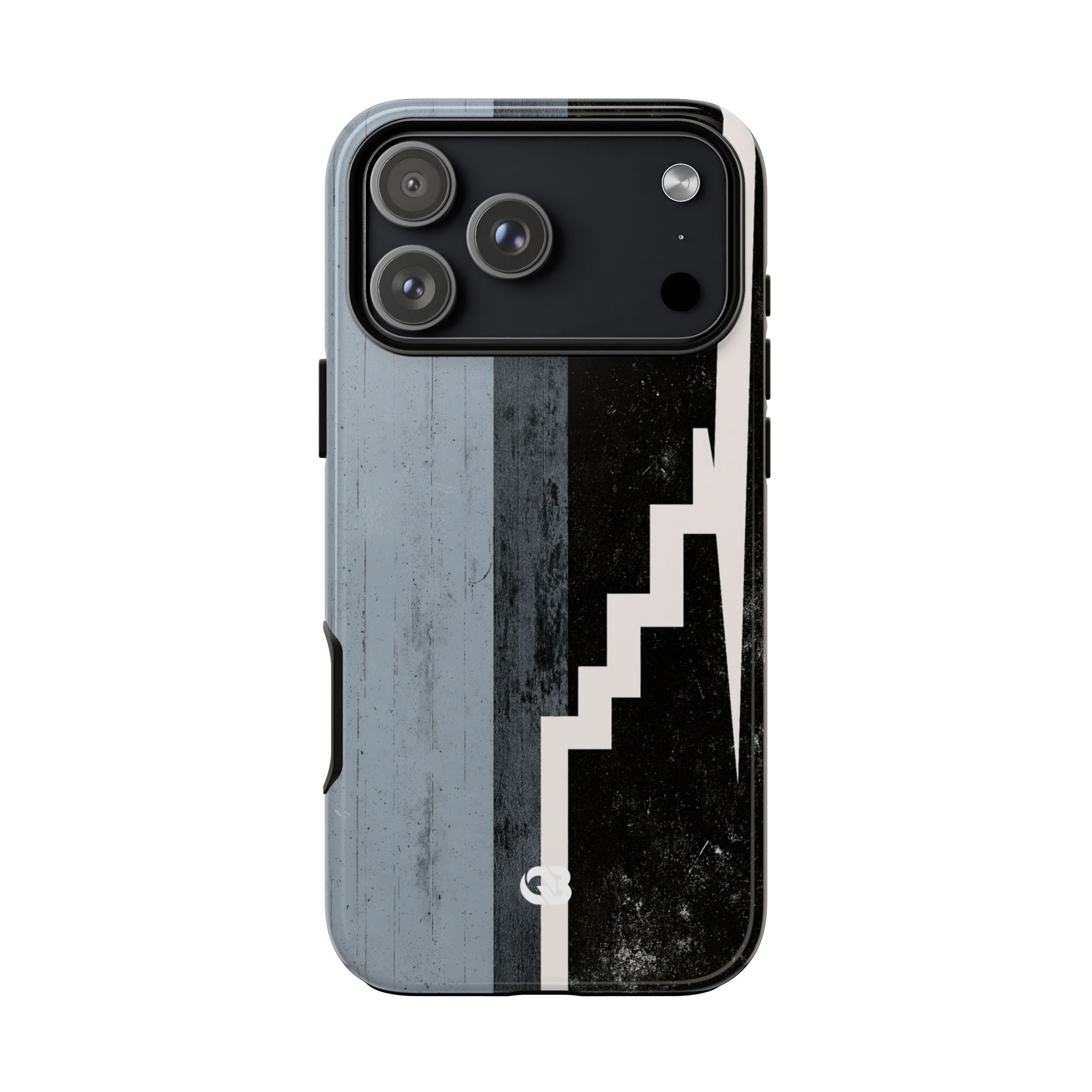 Grey Tough Phone Case for iPhone - Industrial Concrete Void