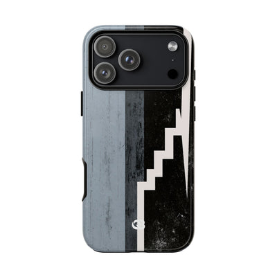 Grey Tough Phone Case for iPhone - Industrial Concrete Void