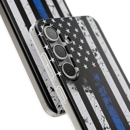 Blue Stripe Flag Samsung S24 Plus Case - Soft
