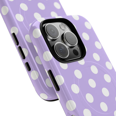 Lavender Polka Grid · Tough+ Phone Case for iPhone · Magsafe