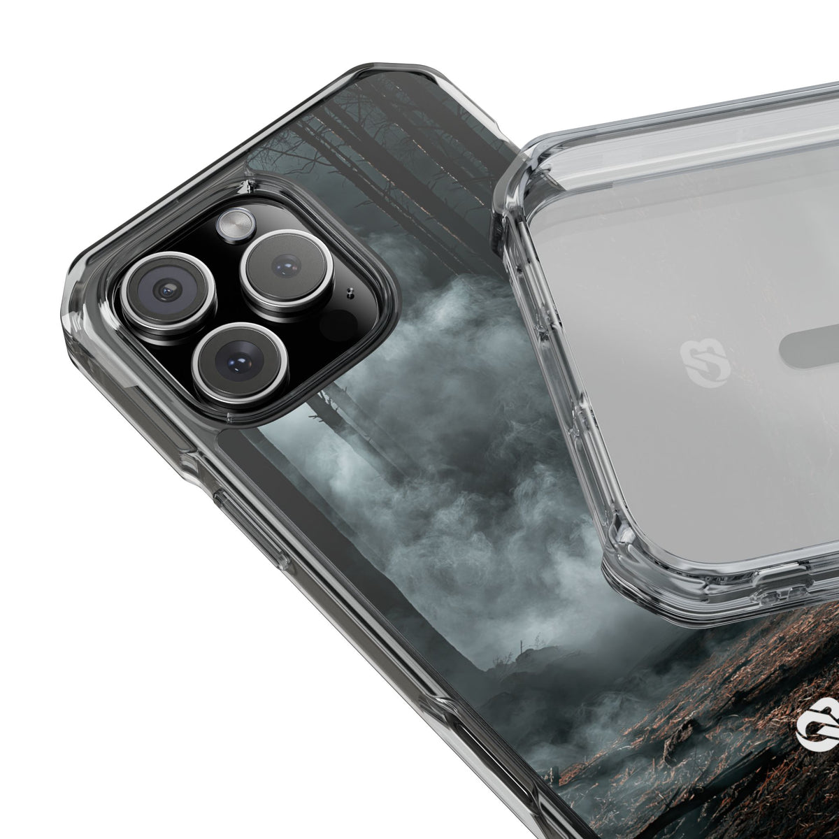 Shadowed Pine Mist · Clear Impact Magnetic Phone Case for iPhone ·  Black