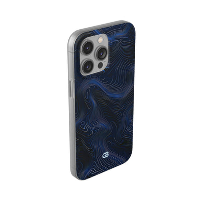 Blue Lite Phone Case for iPhone - Cobalt Contour Ridge