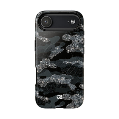 Glitter Shadow Camo · Tough 2.0 Magnetic Phone Case for iPhone · Black