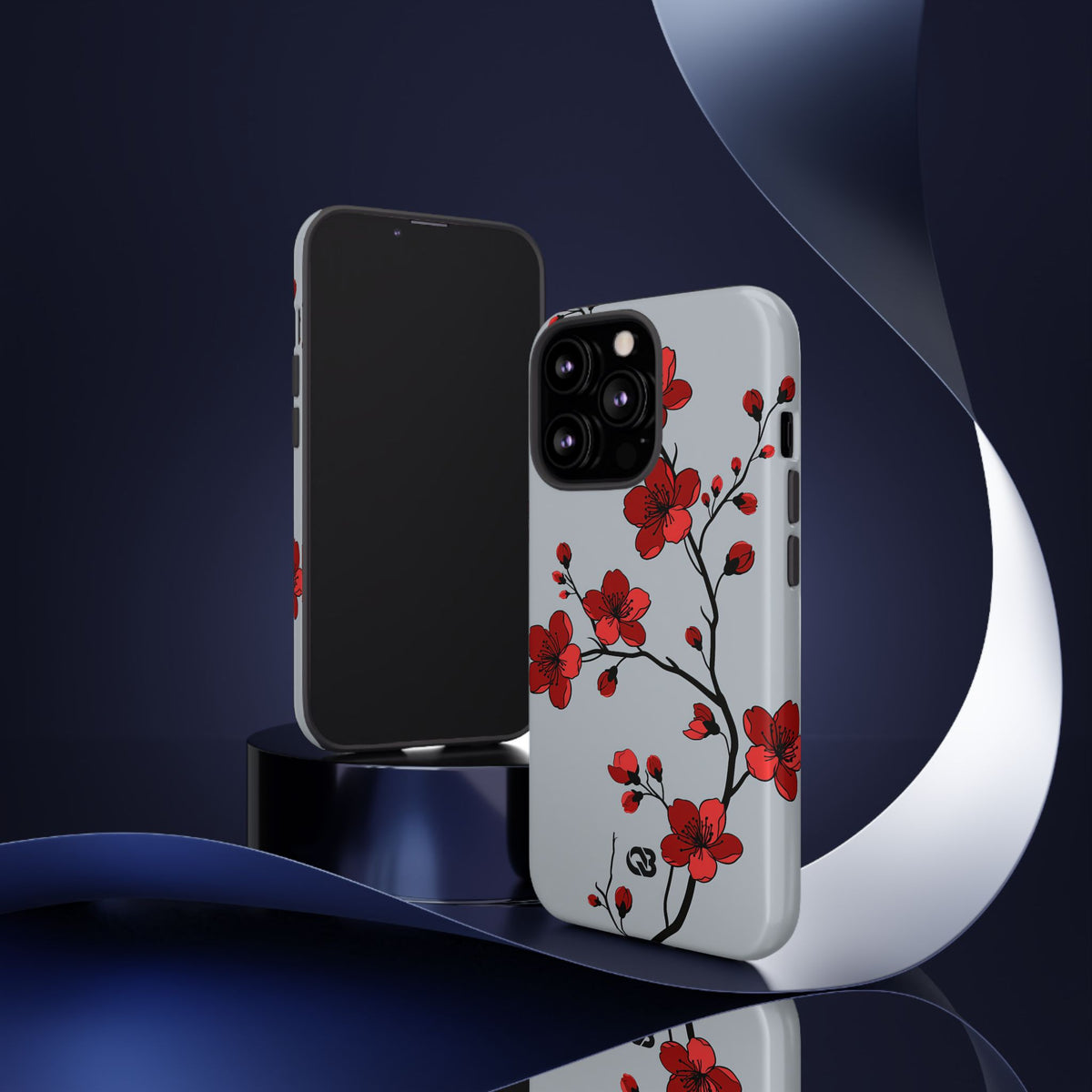 Scarlet Plum Blossom · Tough Phone Case for iPhone · Red