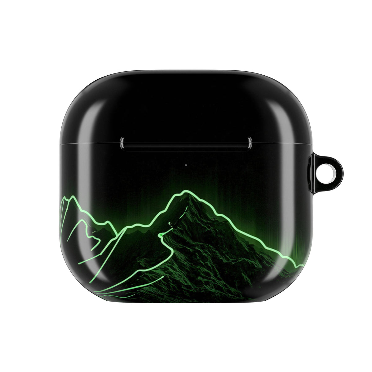 Nordic Mountain Contour · Hard Case for AirPods & AirPods Pro · Black