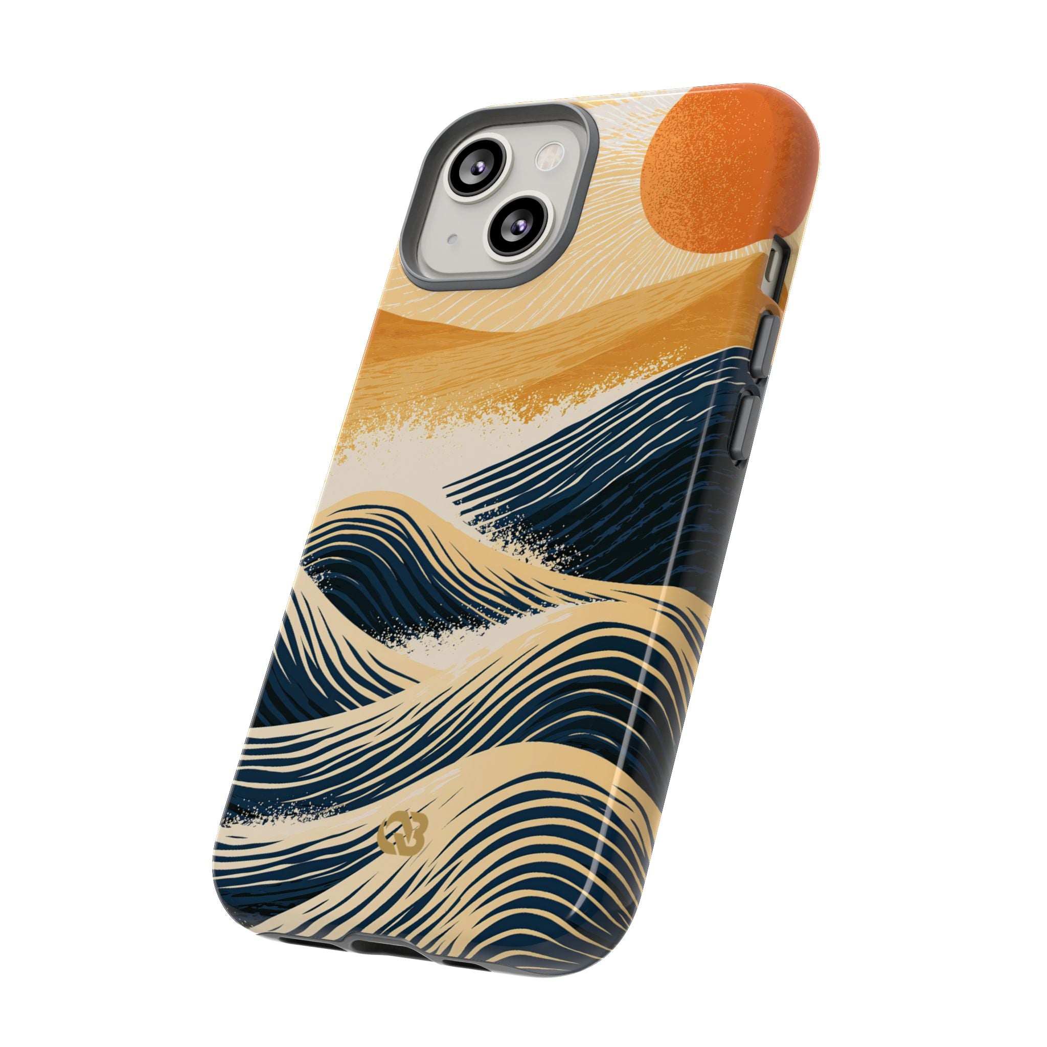 Blue Tough Phone Case for iPhone - Kyoto Cresting Tide