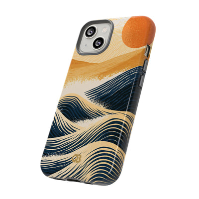 Blue Tough Phone Case for iPhone - Kyoto Cresting Tide