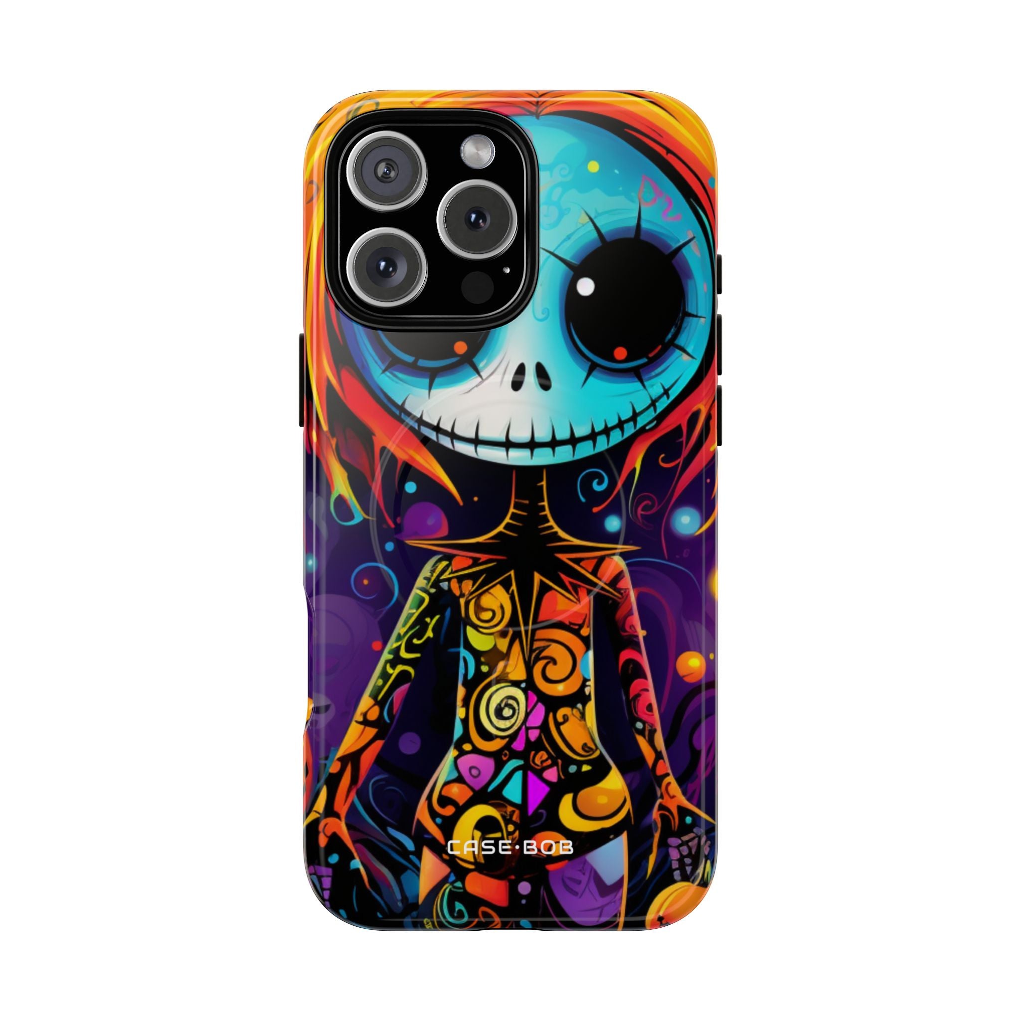 Blue Skull Swirl iPhone 16 Pro Case - Tough+ - CASE•BOB
