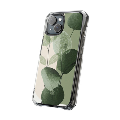 Green Impact MagSafe Phone Case for iPhone - Sage Leaf Skeletals