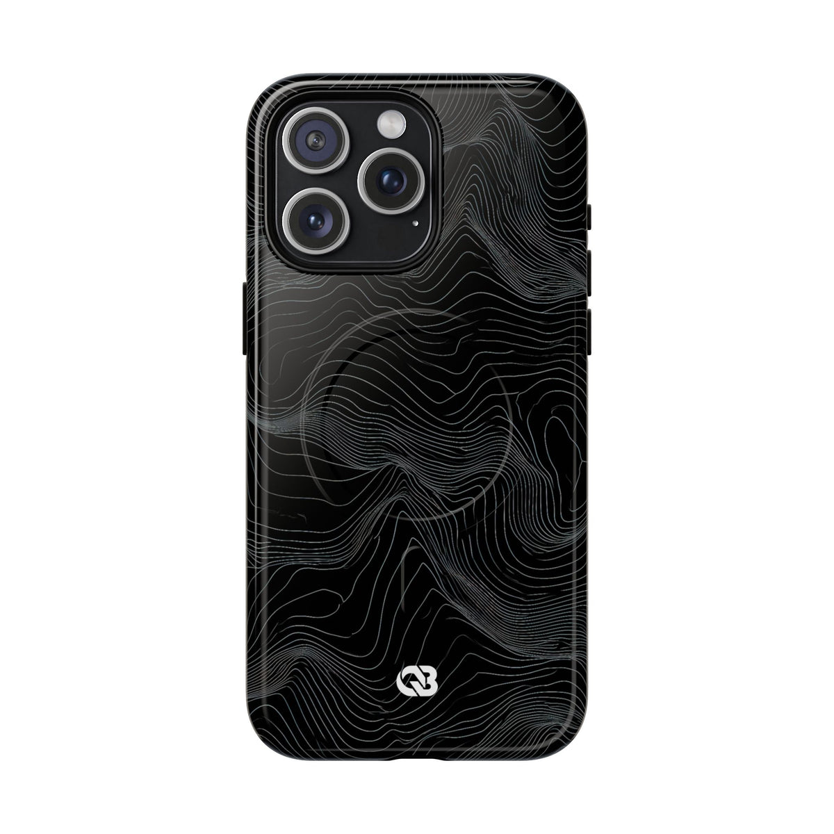 Obsidian Contour Elevation · Tough 2.0 Magnetic Phone Case for iPhone · Black