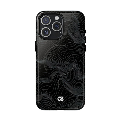 Obsidian Contour Elevation · Tough 2.0 Magnetic Phone Case for iPhone · Black