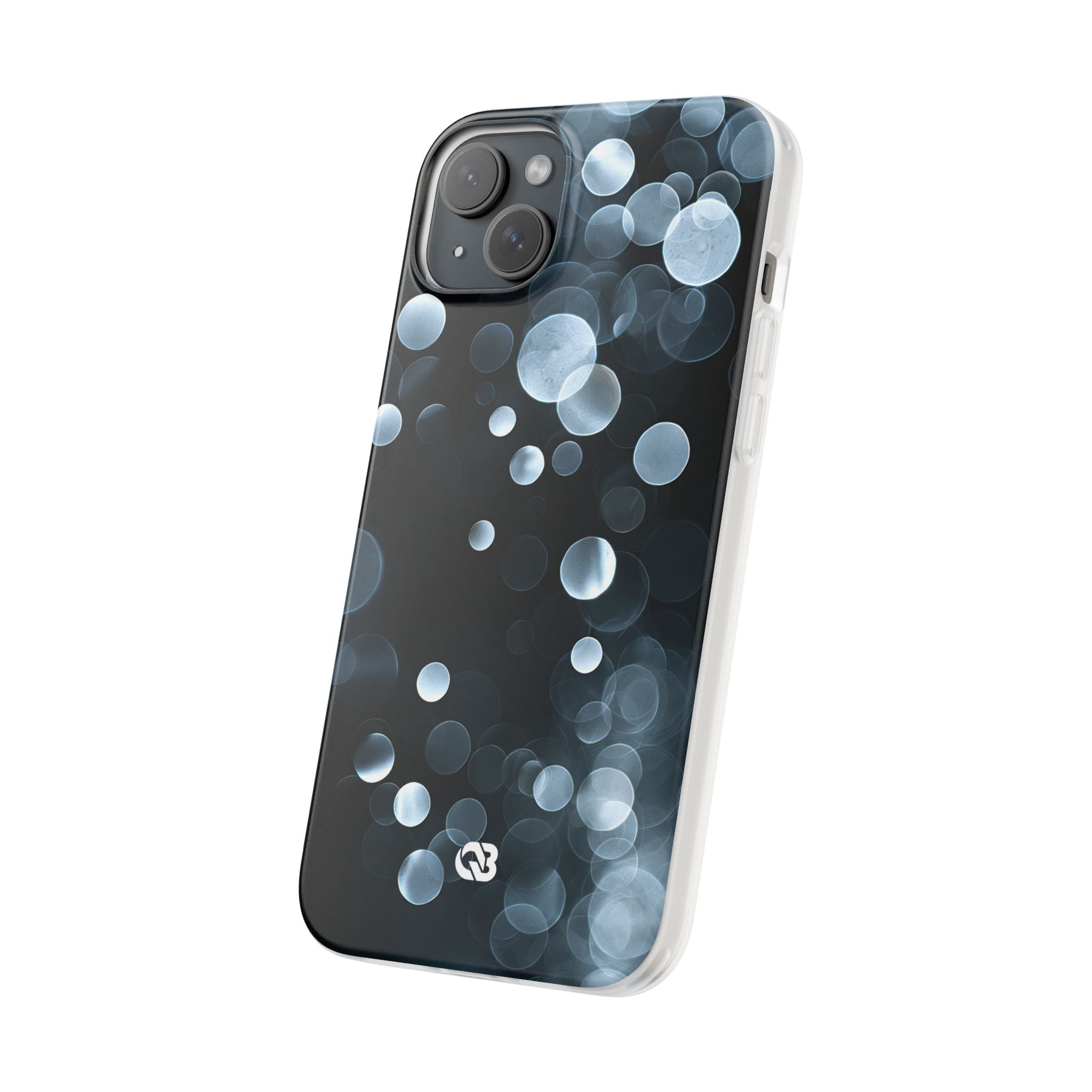 Black Lite Phone Case for iPhone - Silver Orbit Glow