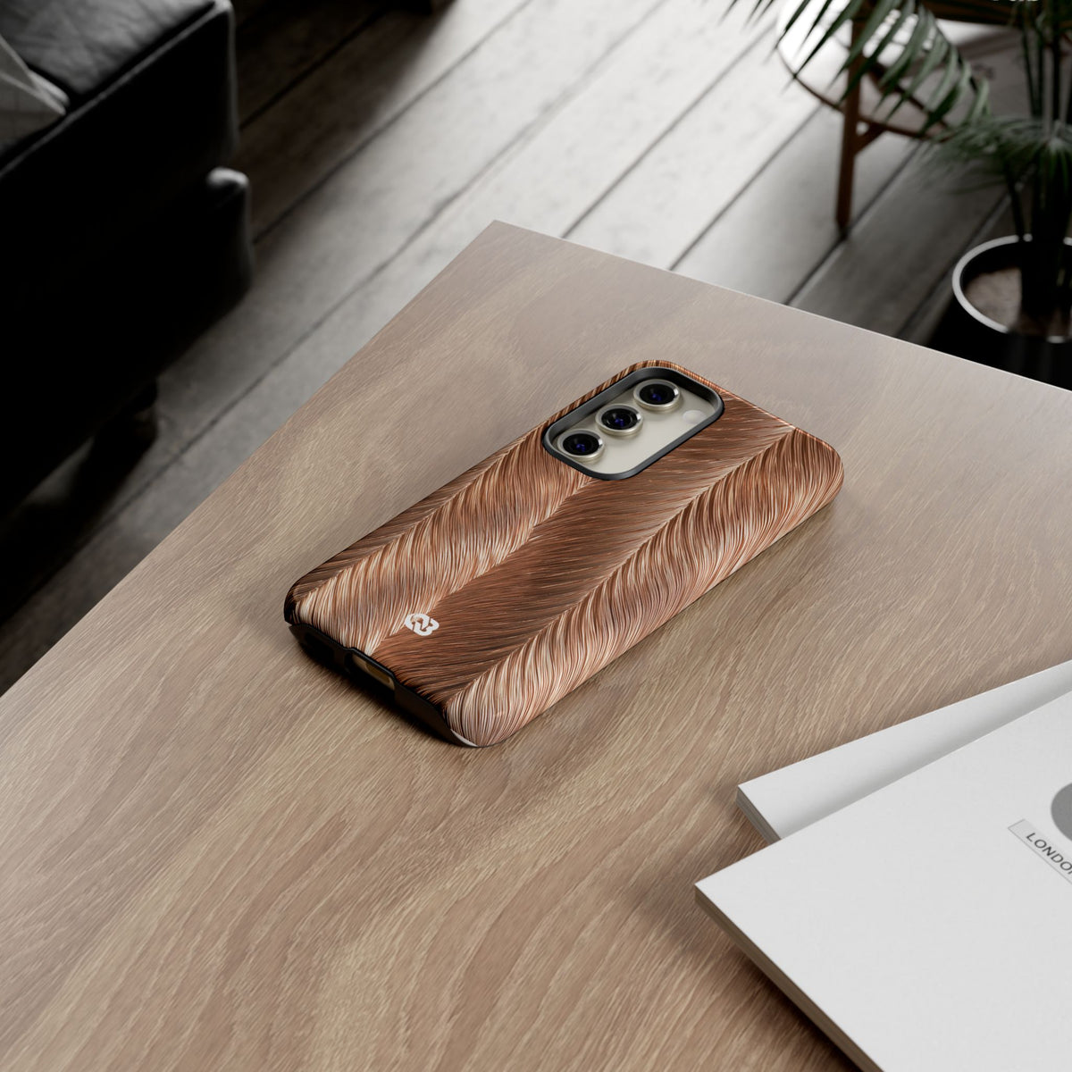 Rose Gold Weave · Tough Phone Case for Samsung · Brown