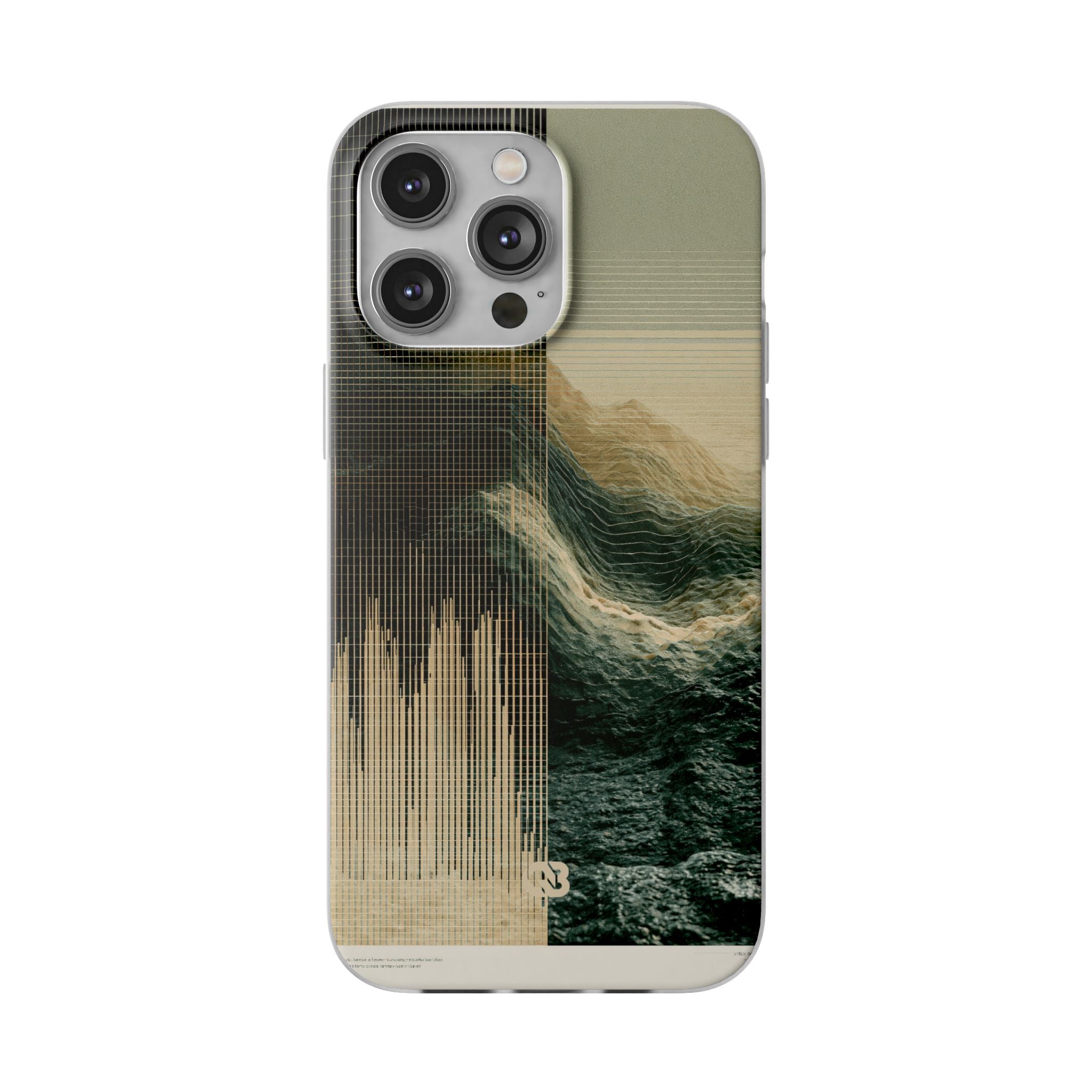 Beige Lite Phone Case for iPhone - Veridian Data Ridge