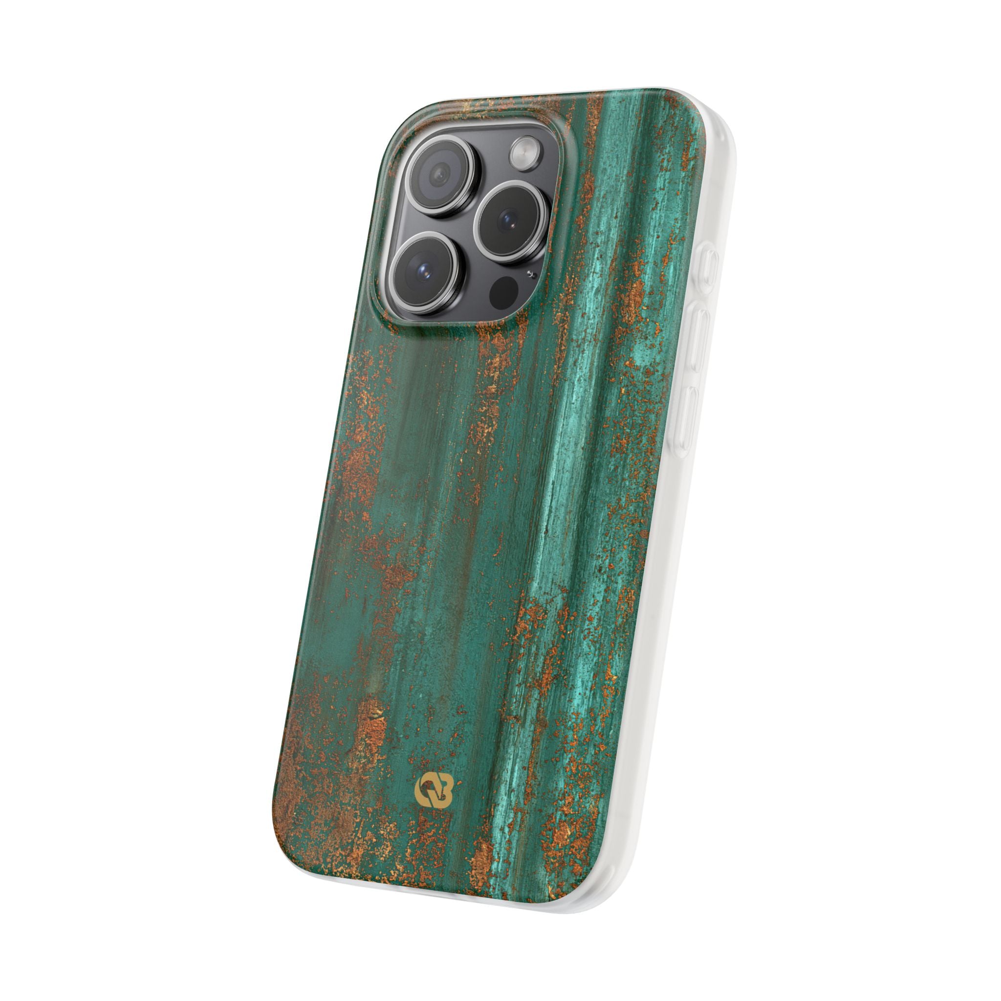 Teal Lite Phone Case for iPhone - Verdigris Copper Siding