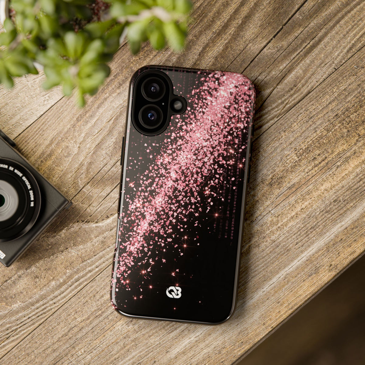 Rose Digital Cascade · Tough Phone Case for iPhone · Pink