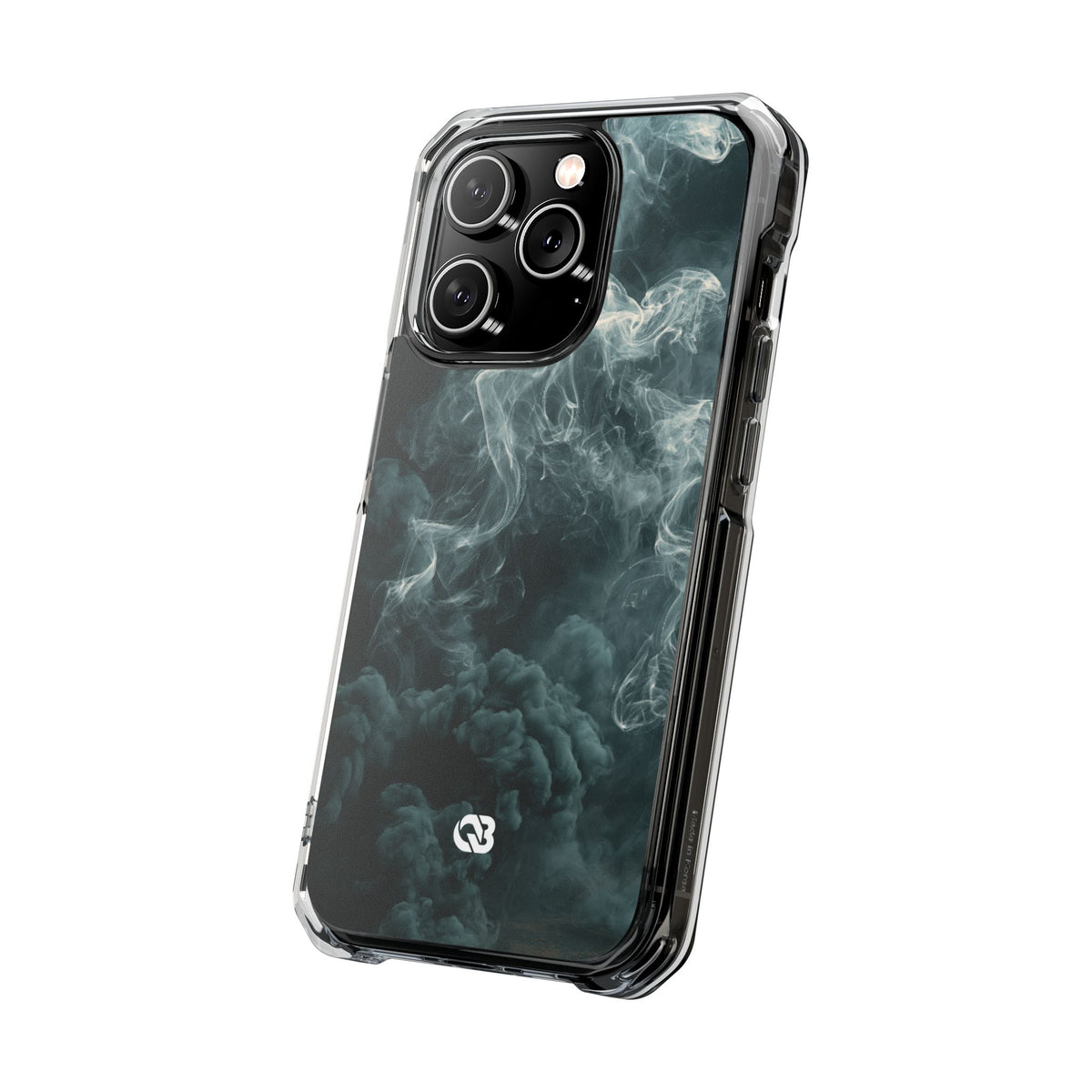 Luminescent Vapor Drift · Clear Impact Magnetic Phone Case for iPhone · Teal