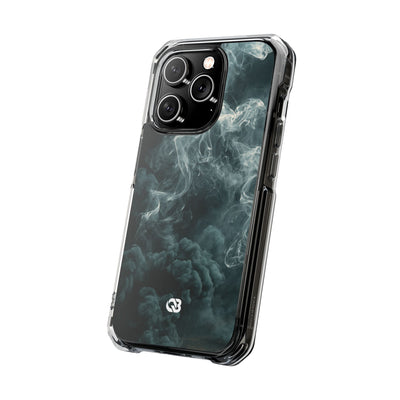 Luminescent Vapor Drift · Clear Impact Magnetic Phone Case for iPhone · Teal