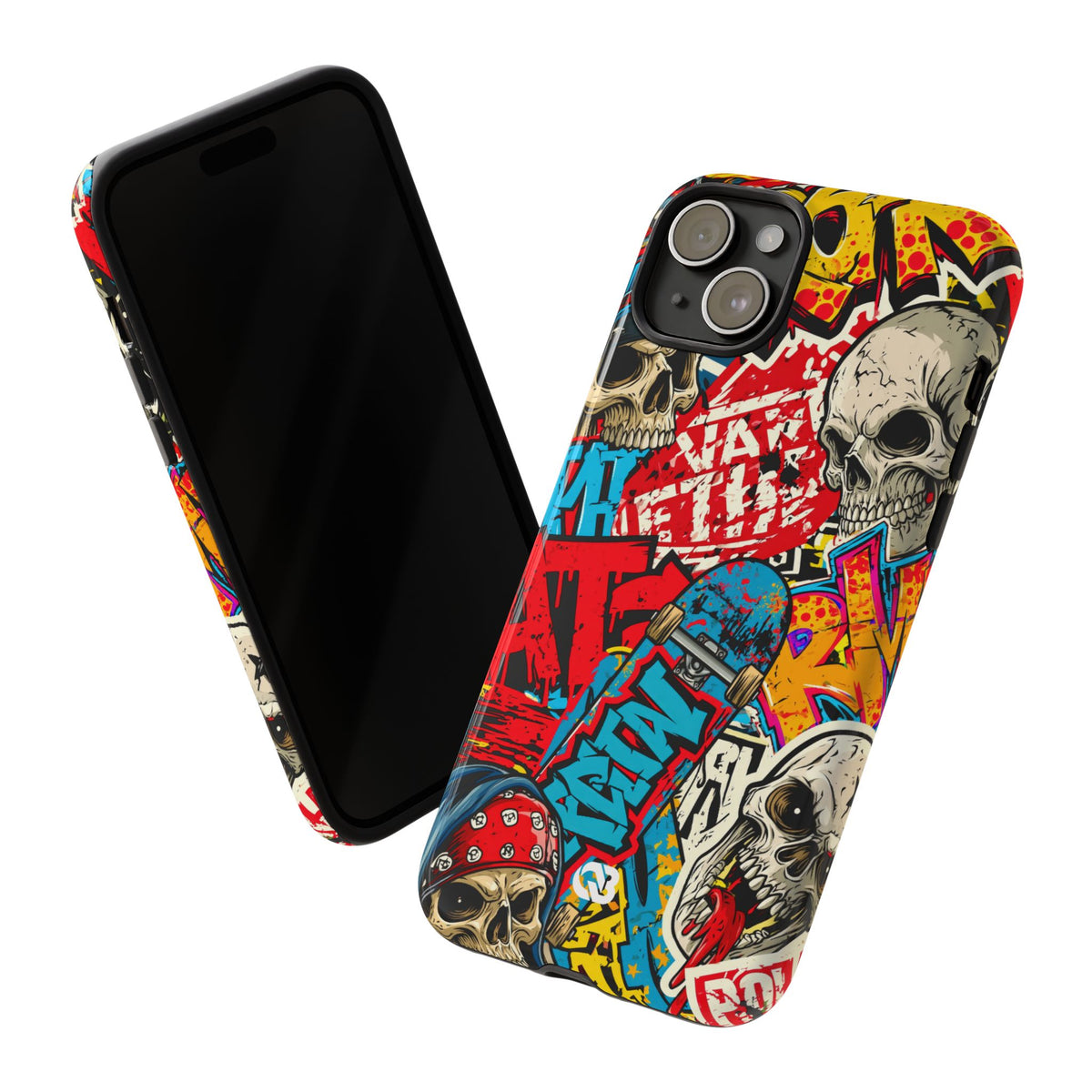 Skate Skull Riot · Tough Phone Case for iPhone · Red