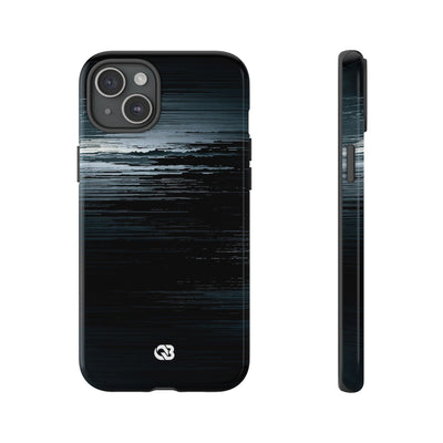 Black Tough Phone Case for iPhone - Frozen Signal Glitch