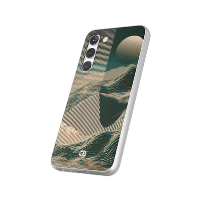 Green Lite Phone Case for Samsung - Lunar Moss Topography