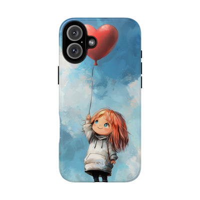 Crimson Heart Sky · Tough Phone Case for iPhone