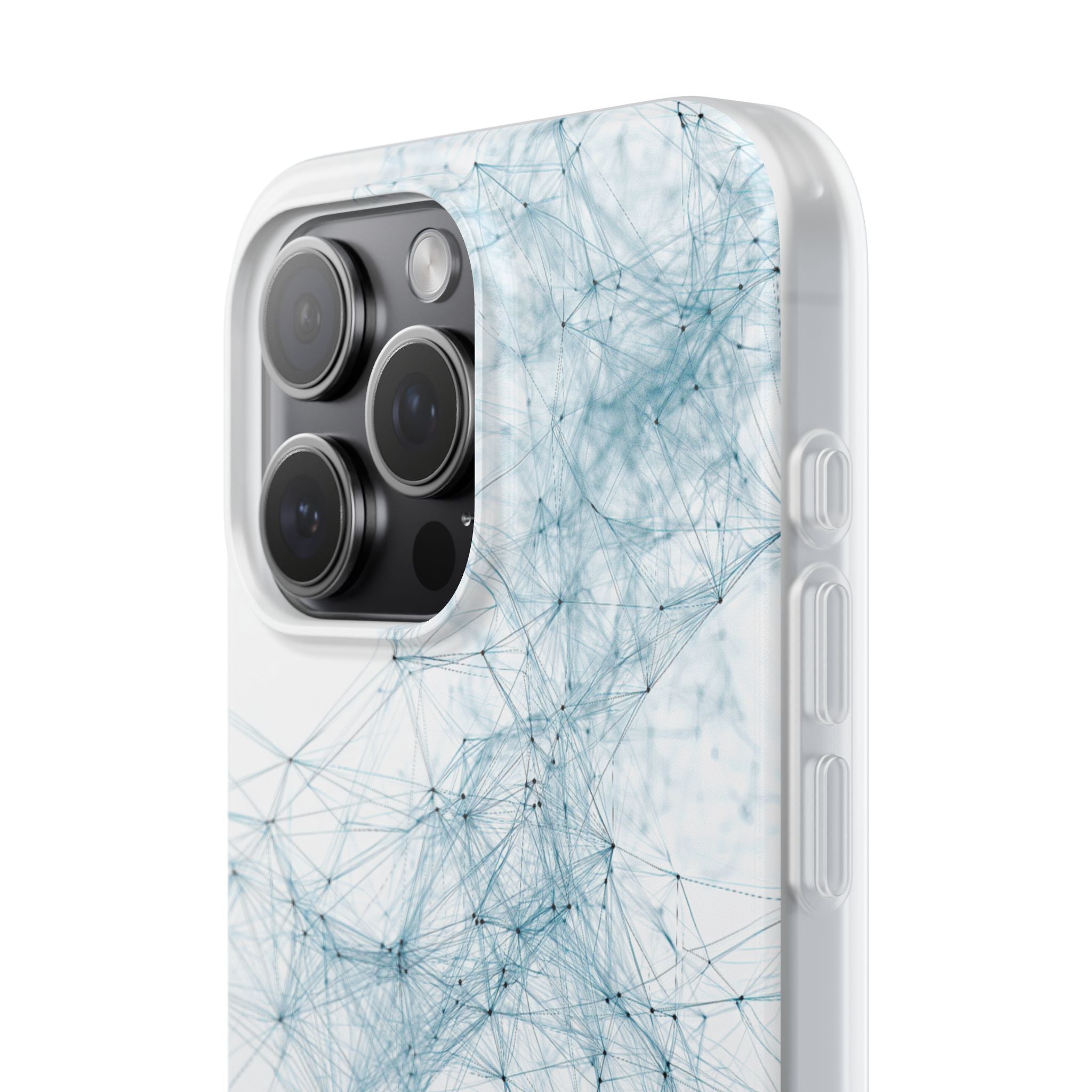 Blue Lite Phone Case for iPhone - Glacial Neural Web