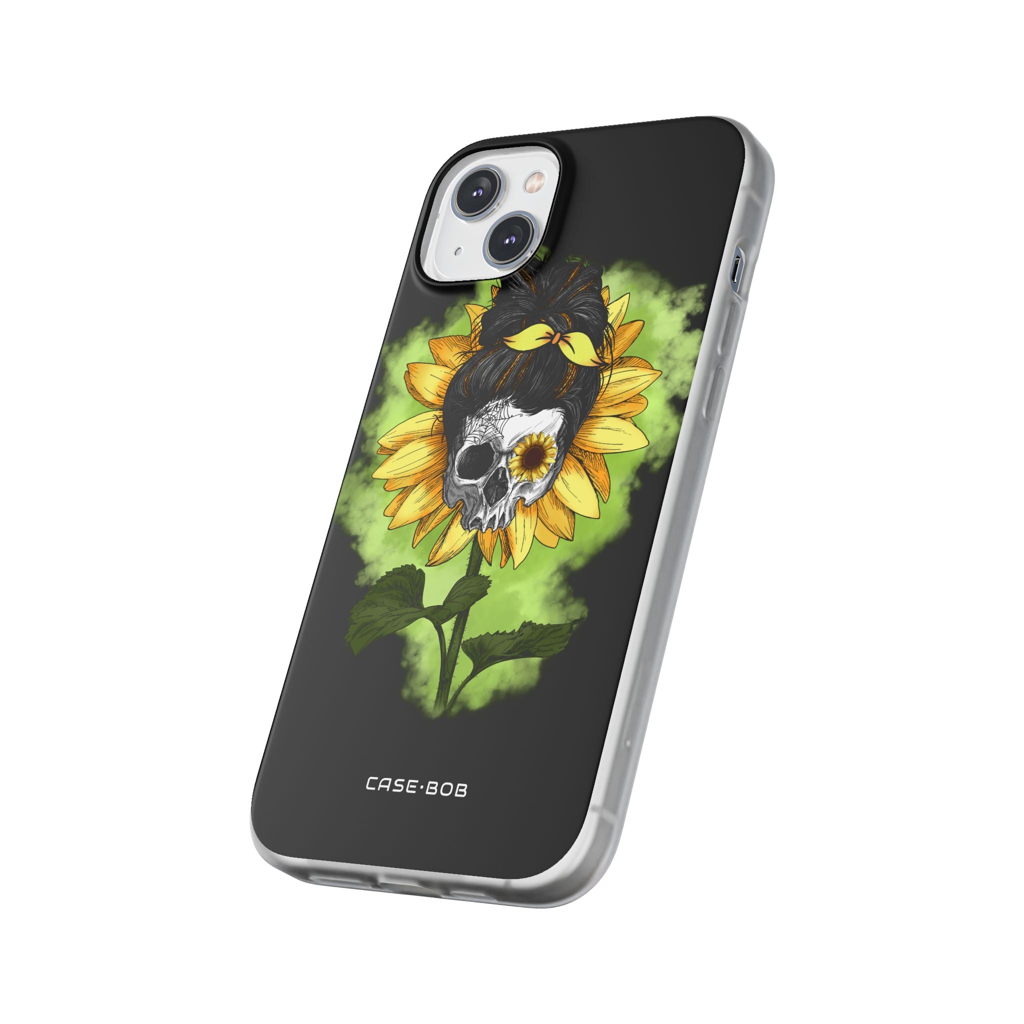 Sunflower Skull iPhone 14 Plus Case - Soft