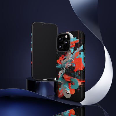 Fragmented Cyber Core · Tough Phone Case for iPhone · Black