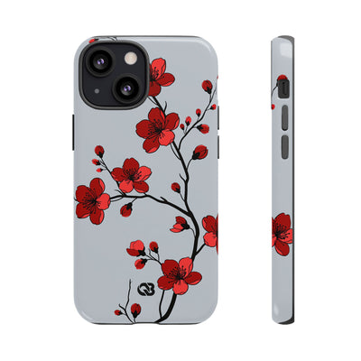 Scarlet Plum Blossom · Tough Phone Case for iPhone · Red