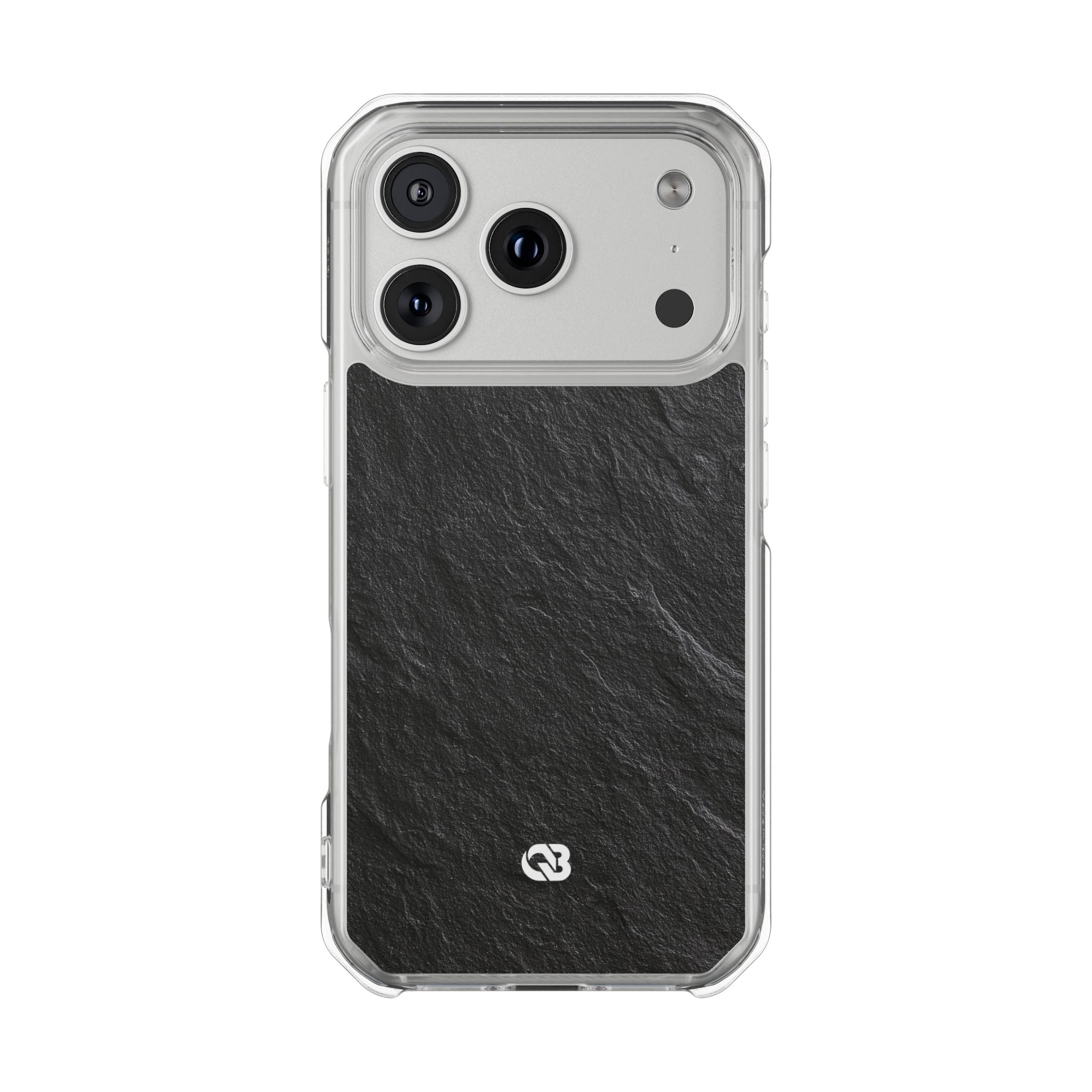 Black Impact MagSafe Phone Case for iPhone - Raw Obsidian Slate