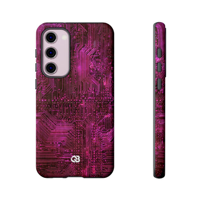Magenta Circuit Trace · Tough Phone Case for Samsung · Pink