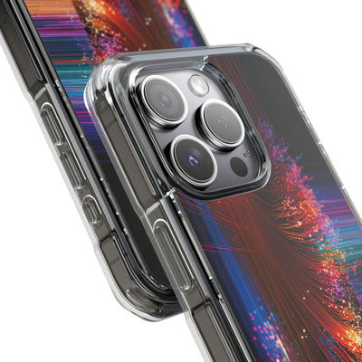 Black Impact MagSafe Phone Case for iPhone - Cyber Optic Streak