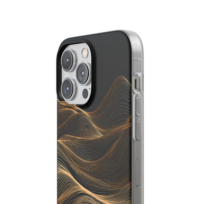 Black Lite Phone Case for iPhone - Copper Topo Ridge