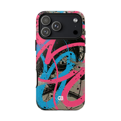 Cyber Splatter Flow · Tough Phone Case for iPhone · Pink