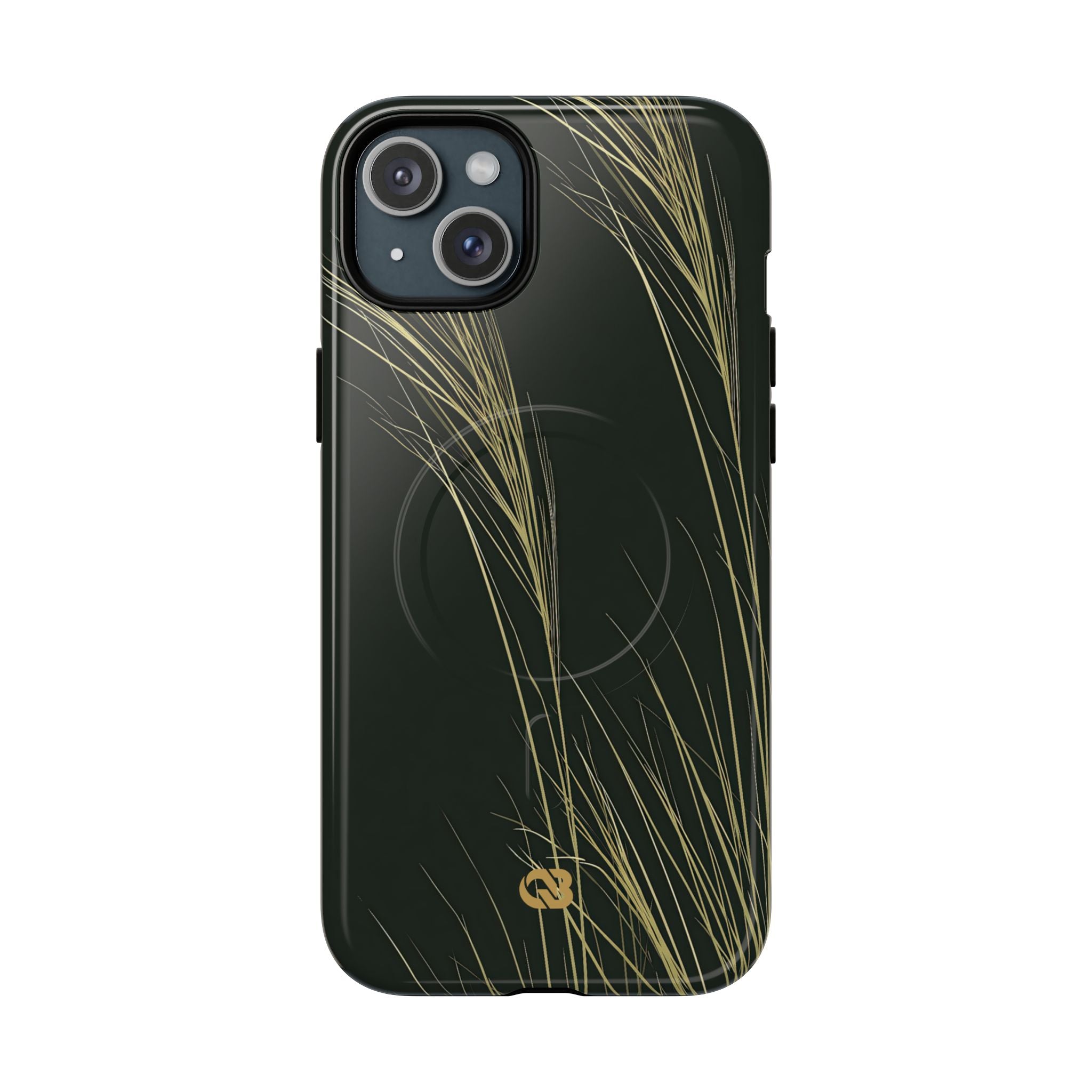 Green Tough 2.0 Magsafe Phone Case for iPhone - Midnight Gilded Grass