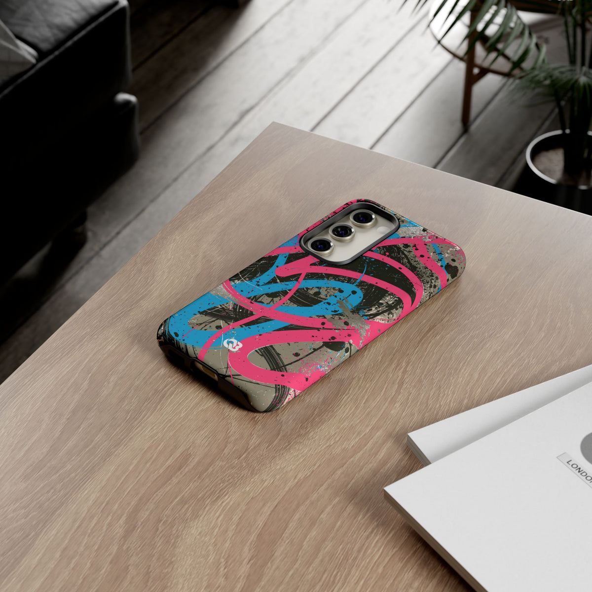 Cyber Splatter Flow · Tough Phone Case for Samsung · Pink